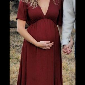 Pink Blush Maternity/Non Maternity maxi dress